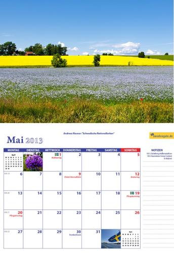 Schwedenkalender 2017  www.schwedenkalender.com