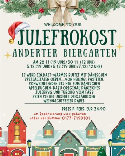 Julefrokost  Anderter Biergarten und Gaststtte